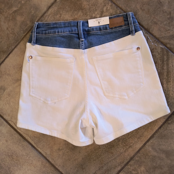 Denim and White Shorts | Judy Blue