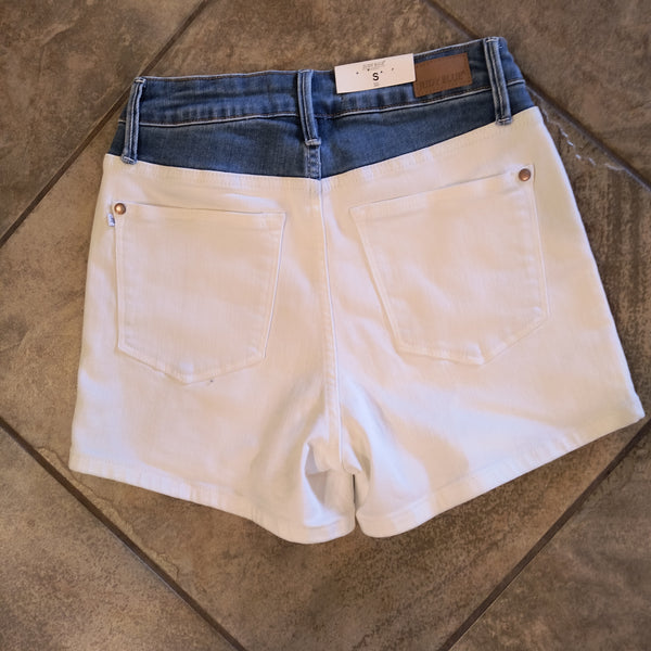 Denim and White Shorts | Judy Blue