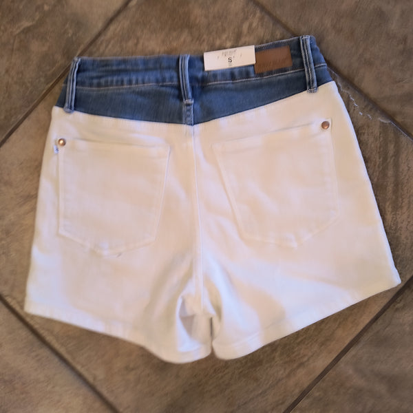 Denim and White Shorts | Judy Blue