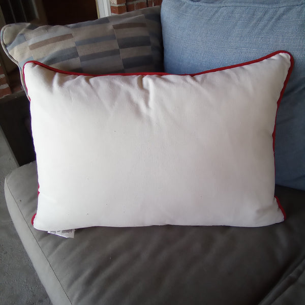 Chenille Patriotic American Flag Pillow