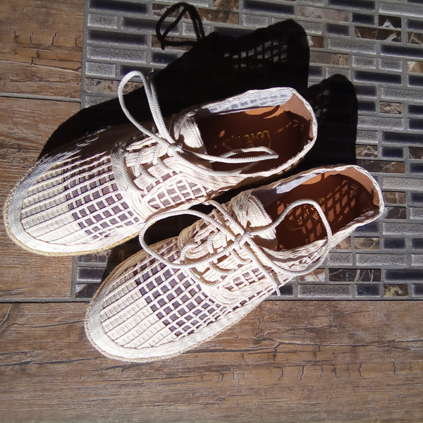 Natural Lace Up Espadrille Sneaker | Love Rio Elsie