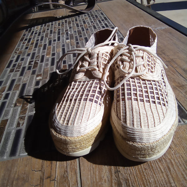 Natural Lace Up Espadrille Sneaker | Love Rio Elsie