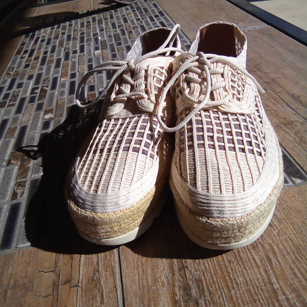 Natural Lace Up Espadrille Sneaker | Love Rio Elsie