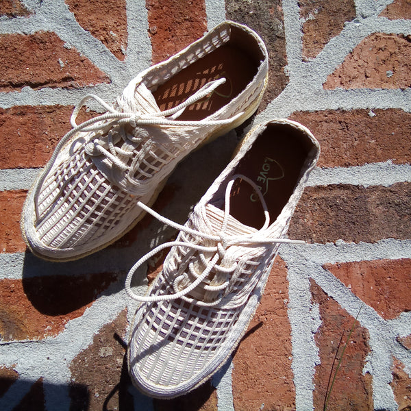 Natural Lace Up Espadrille Sneaker | Love Rio Elsie