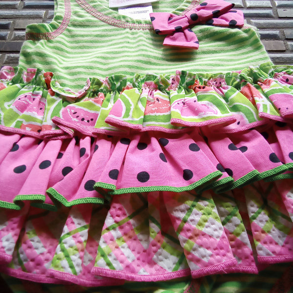 Newborn Ruffled Watermelon One Piece Crawler | Bonnie Baby
