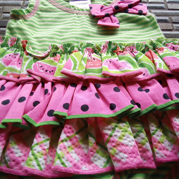 Newborn Ruffled Watermelon One Piece Crawler | Bonnie Baby