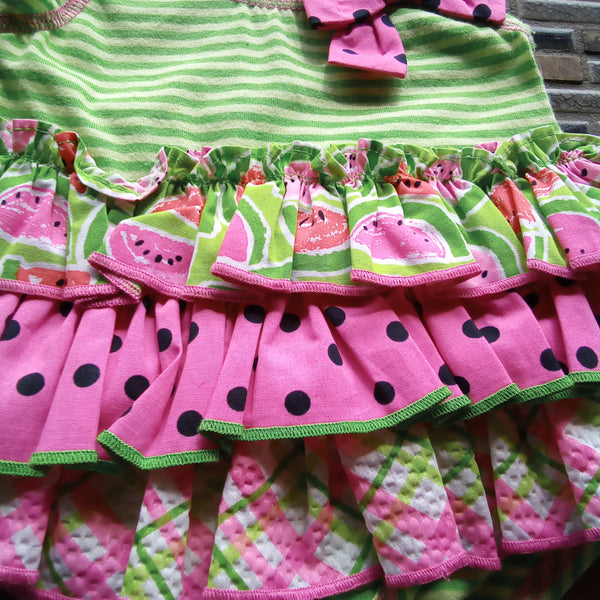 Newborn Ruffled Watermelon One Piece Crawler | Bonnie Baby