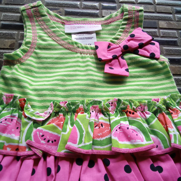 Newborn Ruffled Watermelon One Piece Crawler | Bonnie Baby