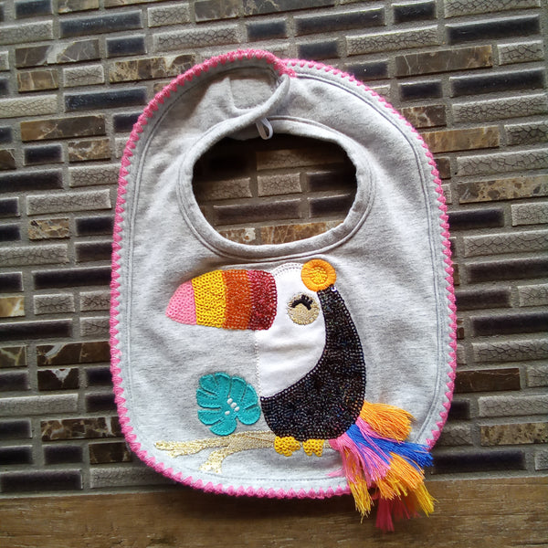 Infant Toucan Bubble Suit with Coordinating Toucan Bib | Mud Pie