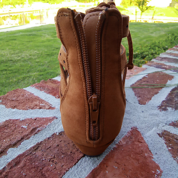 Lace Up Gladiator Sandal | Madeline Girl Finesse Havana Brown - FINAL SALE $20