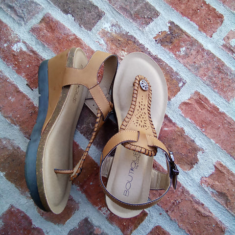 Wedged Thong Buckle Sandal | Boutique by Corkys Knock Down - FINAL SALE