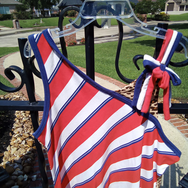 Stars Stripes and Leopard High Low Sundress | Bonnie Jean