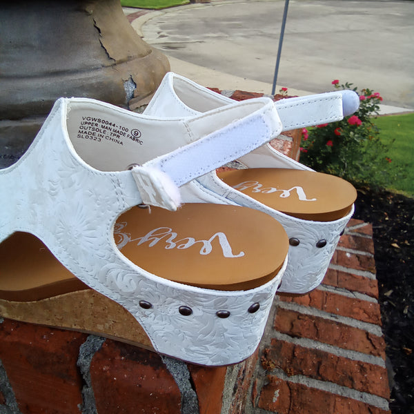 White Embossed Wedges | Very G - Liberty Tooled