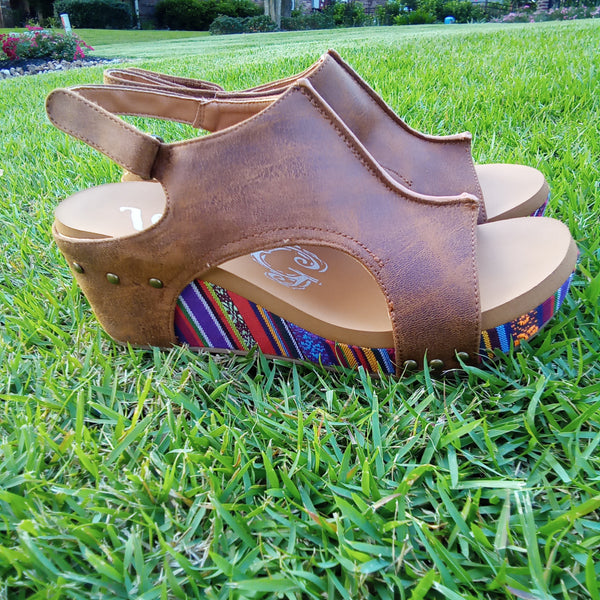 Brown and Multi Colored Wedges | Very G - Freedom