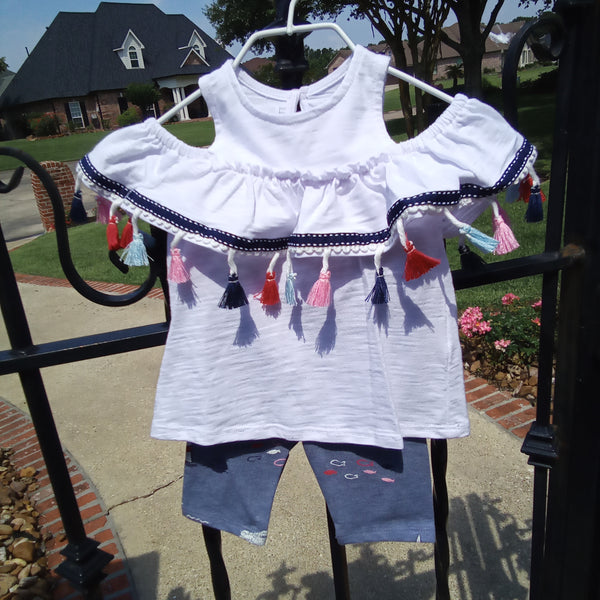 Sailing Capri Set with Tassels | Mud Pie
