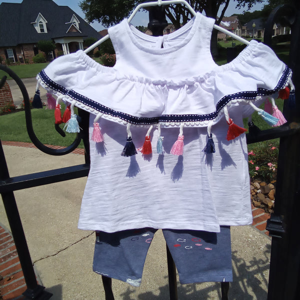 Sailing Capri Set with Tassels | Mud Pie