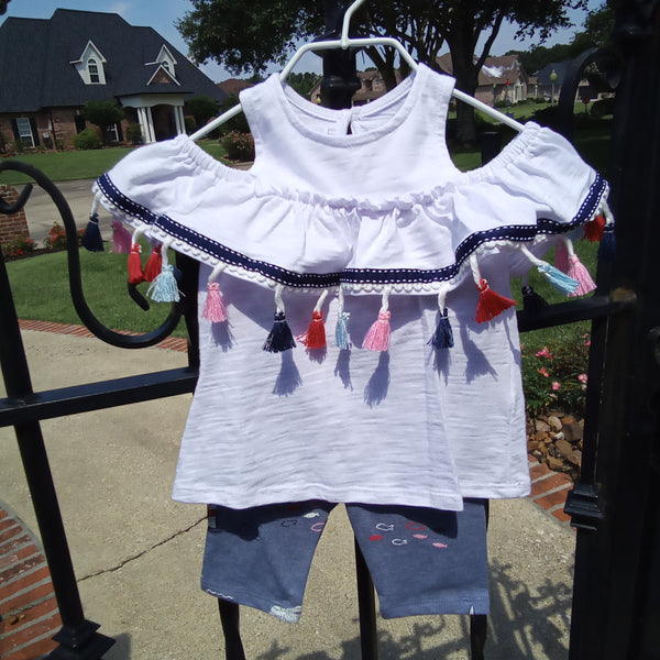 Sailing Capri Set with Tassels | Mud Pie