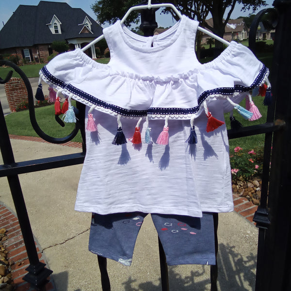 Sailing Capri Set with Tassels | Mud Pie