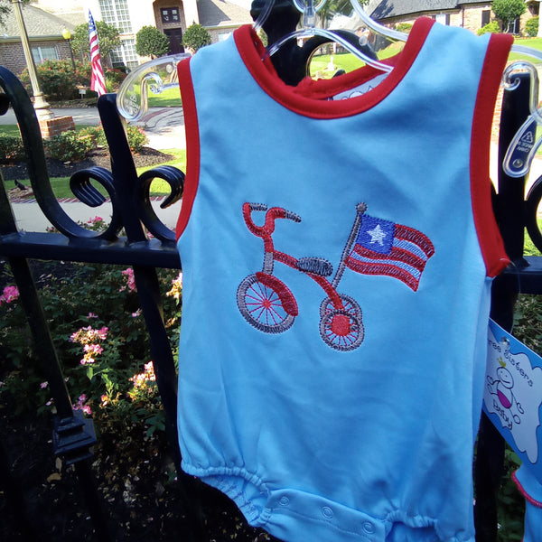 Patriotic Tricycle Body Suit | Three Sisters