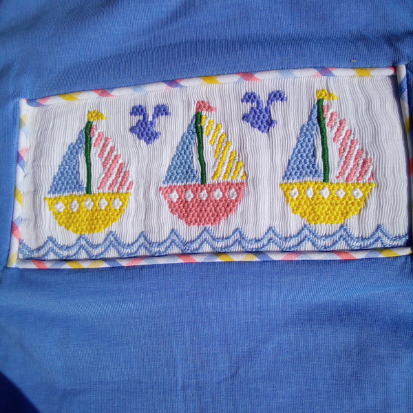 Smocked Sailboat Set | Sibling Set | Three Sisters