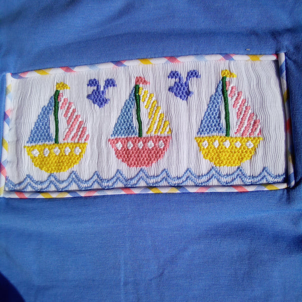 Smocked Sailboat Set | Sibling Set | Three Sisters