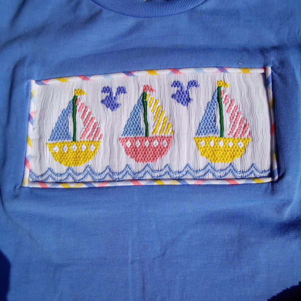 Smocked Sailboat Set | Sibling Set | Three Sisters