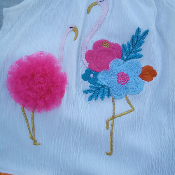 Flamingo Capri Set | Mud Pie