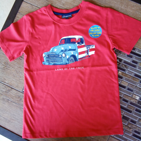 Glow in the Dark "Land of the Free" American Truck Tee | CR Sports