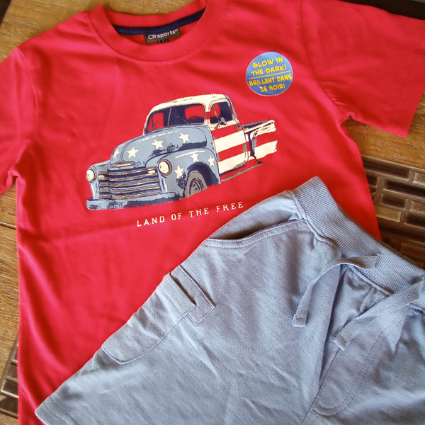 Glow in the Dark "Land of the Free" American Truck Tee | CR Sports
