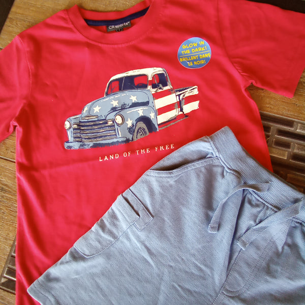 Glow in the Dark "Land of the Free" American Truck Tee | CR Sports