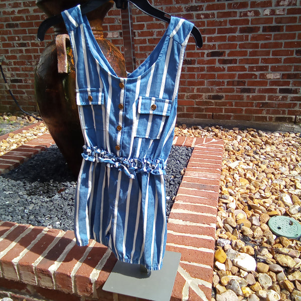 Stripe Romper | Bonnie Jean S410038-RV