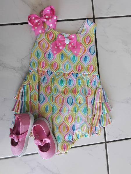 Multicolor Onesie with ruffles | Bonnie Baby