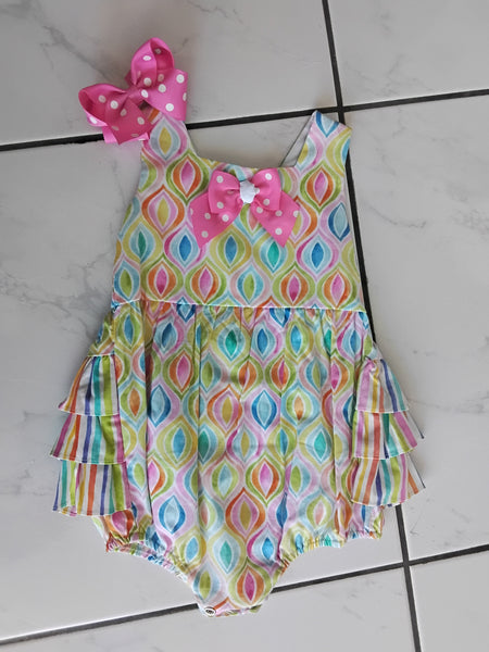 Multicolor Onesie with ruffles | Bonnie Baby