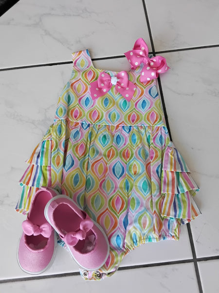 Multicolor Onesie with ruffles | Bonnie Baby