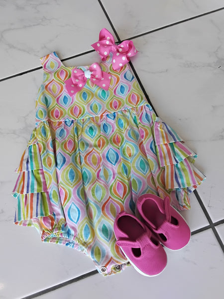 Multicolor Onesie with ruffles | Bonnie Baby