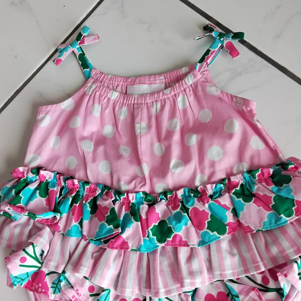 Dots Stripe and Mixed Print Bubble Suit | Bonnie Baby