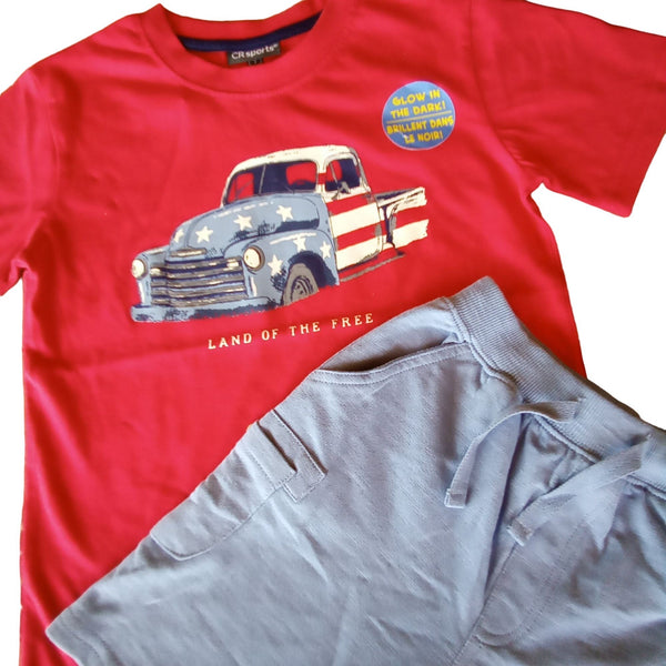 Glow in the Dark "Land of the Free" American Truck Tee | CR Sports