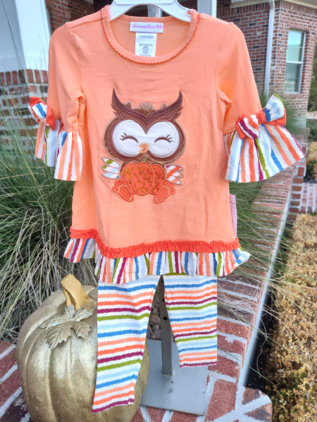 Fall Owl Shirt and Legging Set | Bonnie Jean