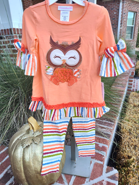 Fall Owl Shirt and Legging Set | Bonnie Jean