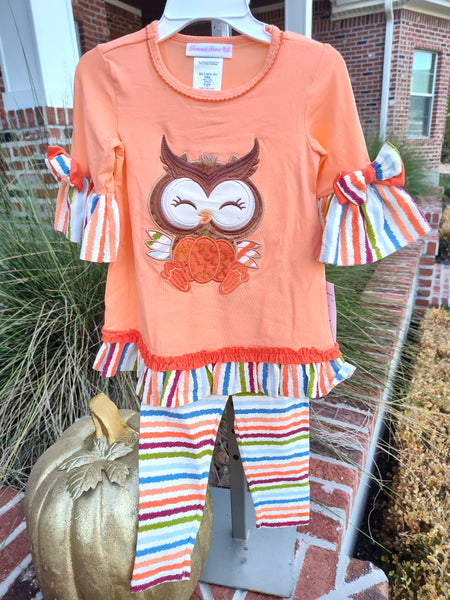 Fall Owl Shirt and Legging Set | Bonnie Jean