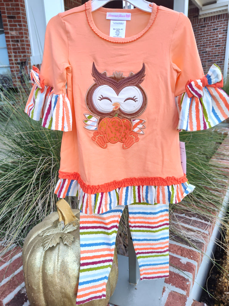 Fall Owl Shirt and Legging Set | Bonnie Jean