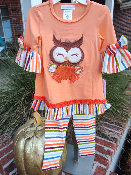 Fall Owl Shirt and Legging Set | Bonnie Jean