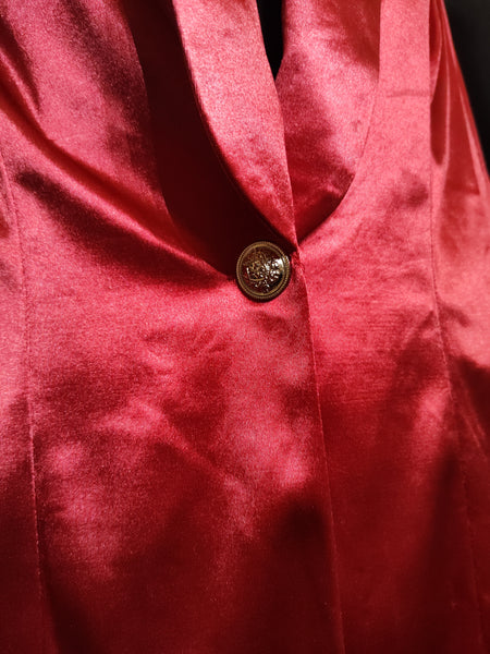Hot Pink Satin Blazer Jacket | Savanna Jane