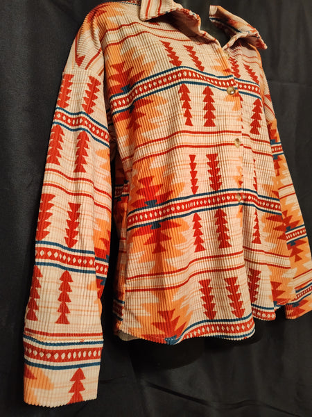 Southwest Stretch Corduroy Shacket | Savanna Jane