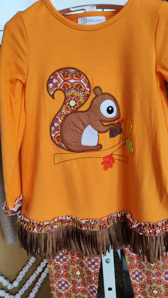 Squirrel Appliqued Legging Set | Bonnie Jean