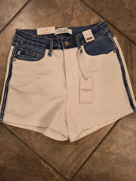 Denim and White Shorts | Judy Blue