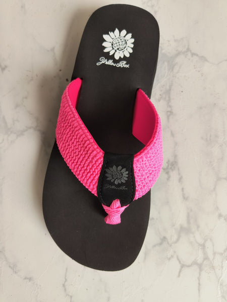 Frizzle Neon Pink Flip Flop Sandal | Yellowbox