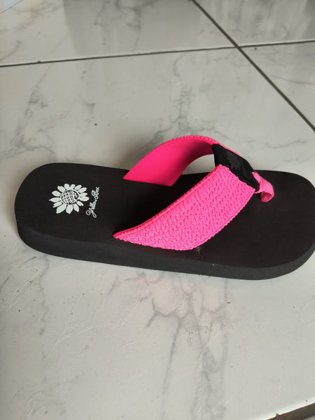 Frizzle Neon Pink Flip Flop Sandal | Yellowbox