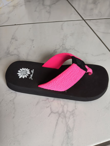 Frizzle Neon Pink Flip Flop Sandal | Yellowbox
