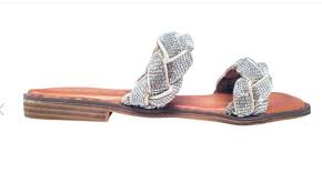 Two Strap Rhinestone Sandals | Very G Twisty